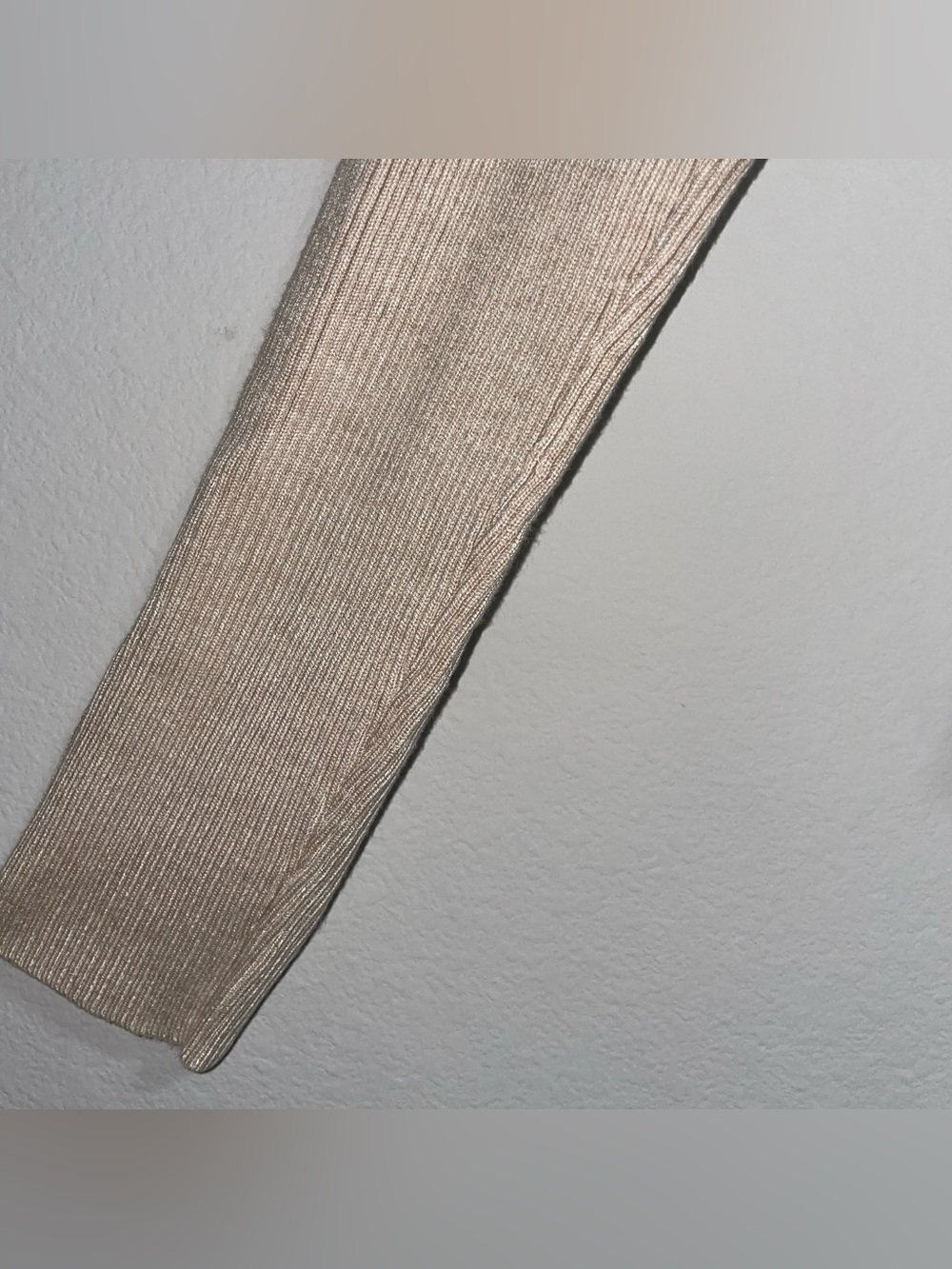 PINK ROSE | Ribbed Zip-Front Top in Beige - Picture 8 of 9